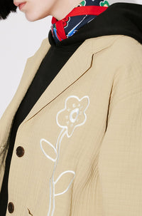 Veste workwear brodée "Kenzo Rue Vivienne" - Camel