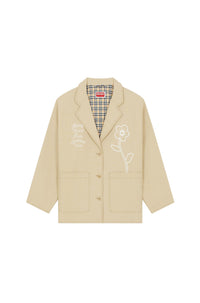 Veste workwear brodée "Kenzo Rue Vivienne" - Camel