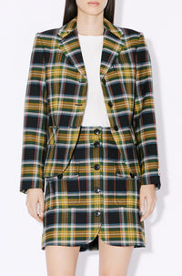 Fitted wool blend blazer - Dark Khaki