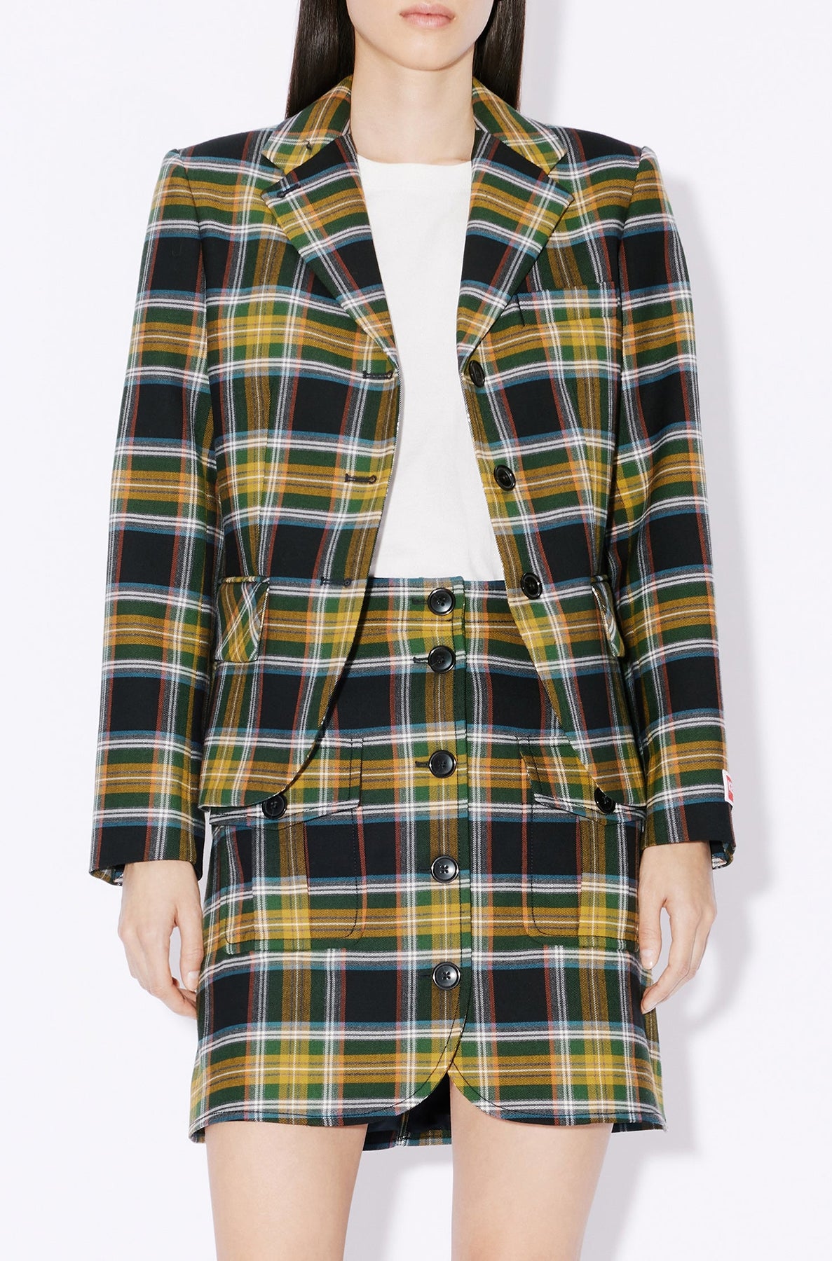 Fitted wool blend blazer - Dark Khaki