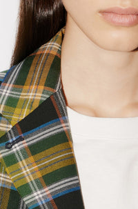 Fitted wool blend blazer - Dark Khaki