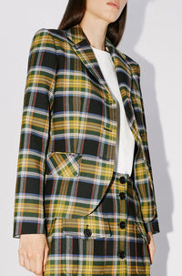 Fitted wool blend blazer - Dark Khaki