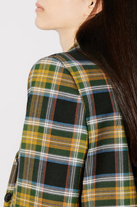 Fitted wool blend blazer - Dark Khaki