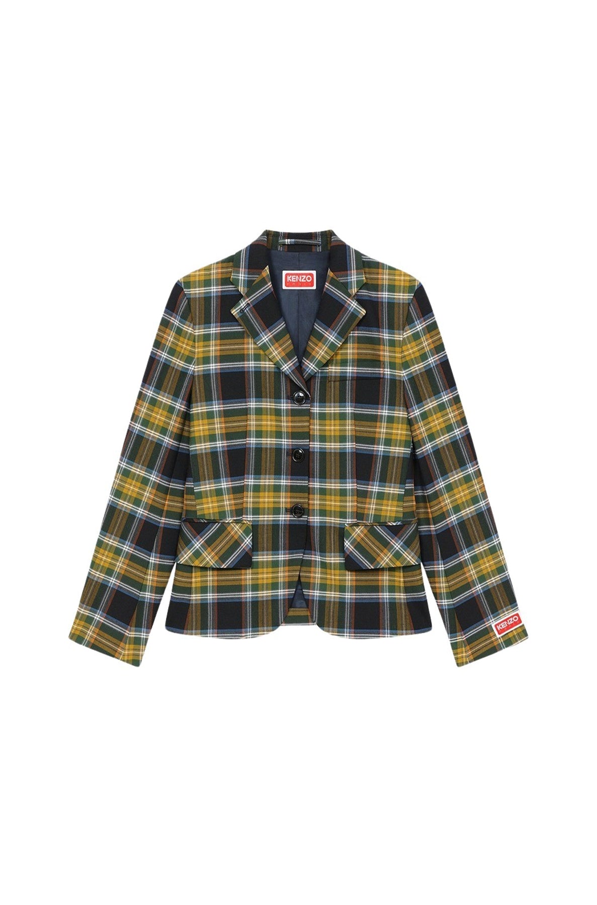 Fitted wool blend blazer - Dark Khaki