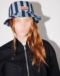 Chapeau baquet en denim - Rinse Blue