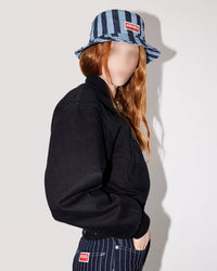 Chapeau baquet en denim - Rinse Blue