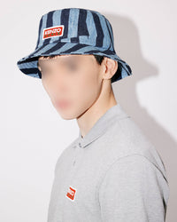 Chapeau baquet en denim - Rinse Blue