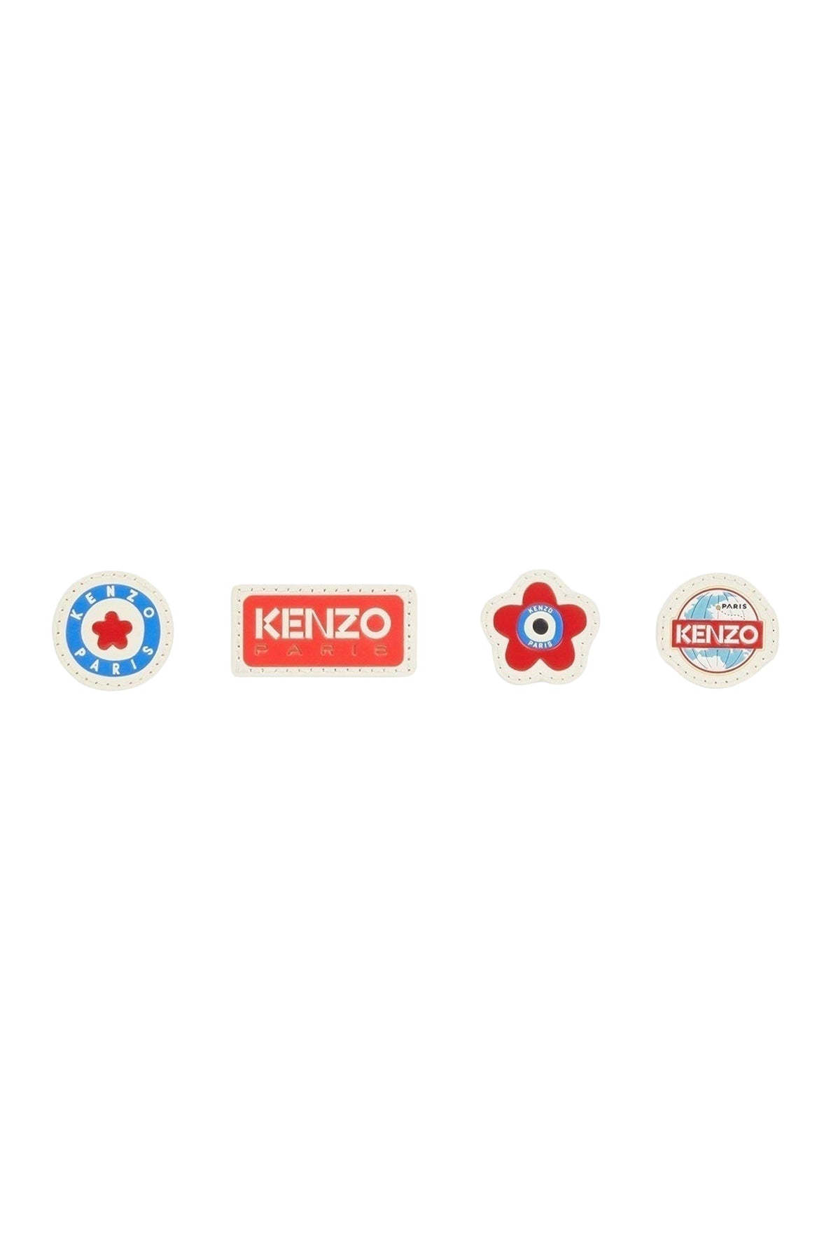 Set of 4 Kenzo Jungle leather badges - Multicolour
