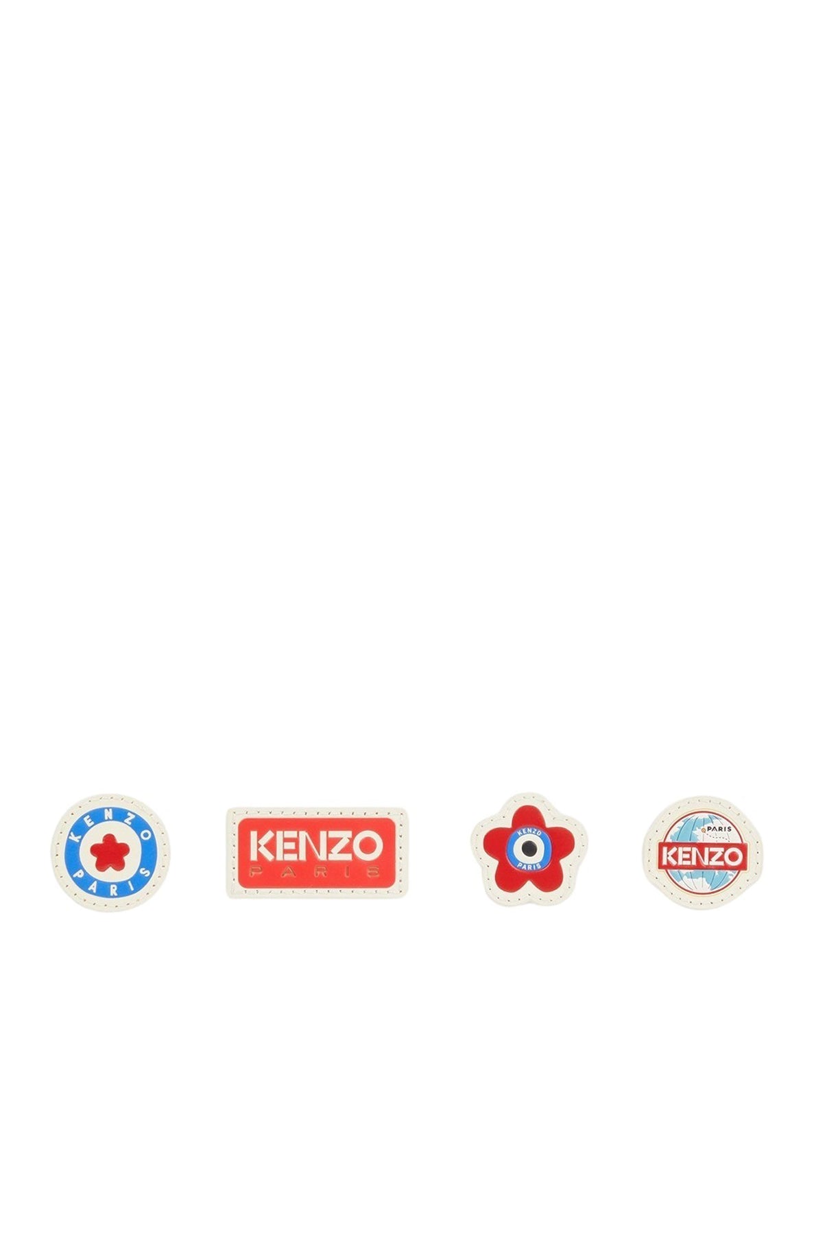 Lot de 4 badges Kenzo Jungle en cuir - Multicolor