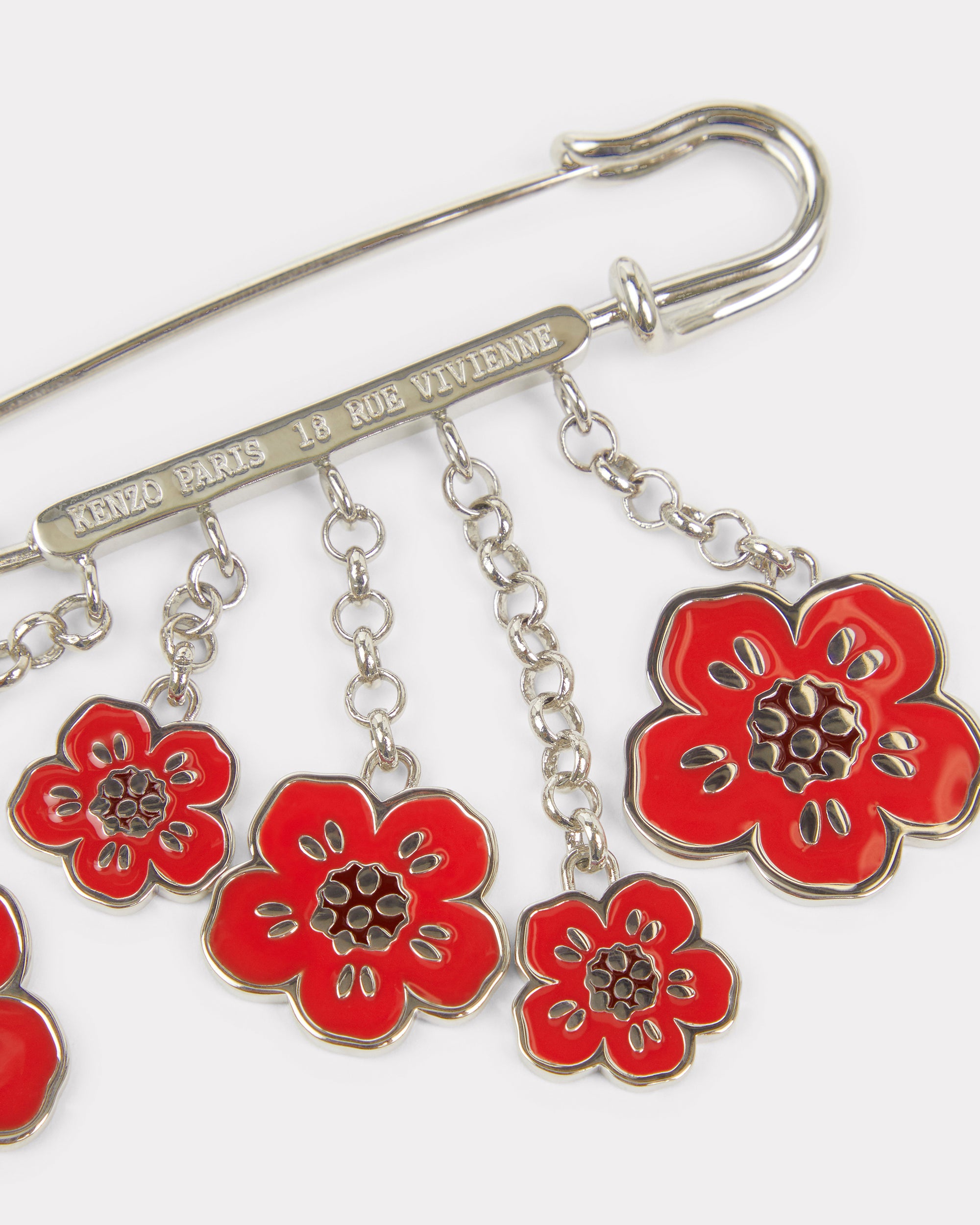 Broche "Boke Flower" - Medium Red