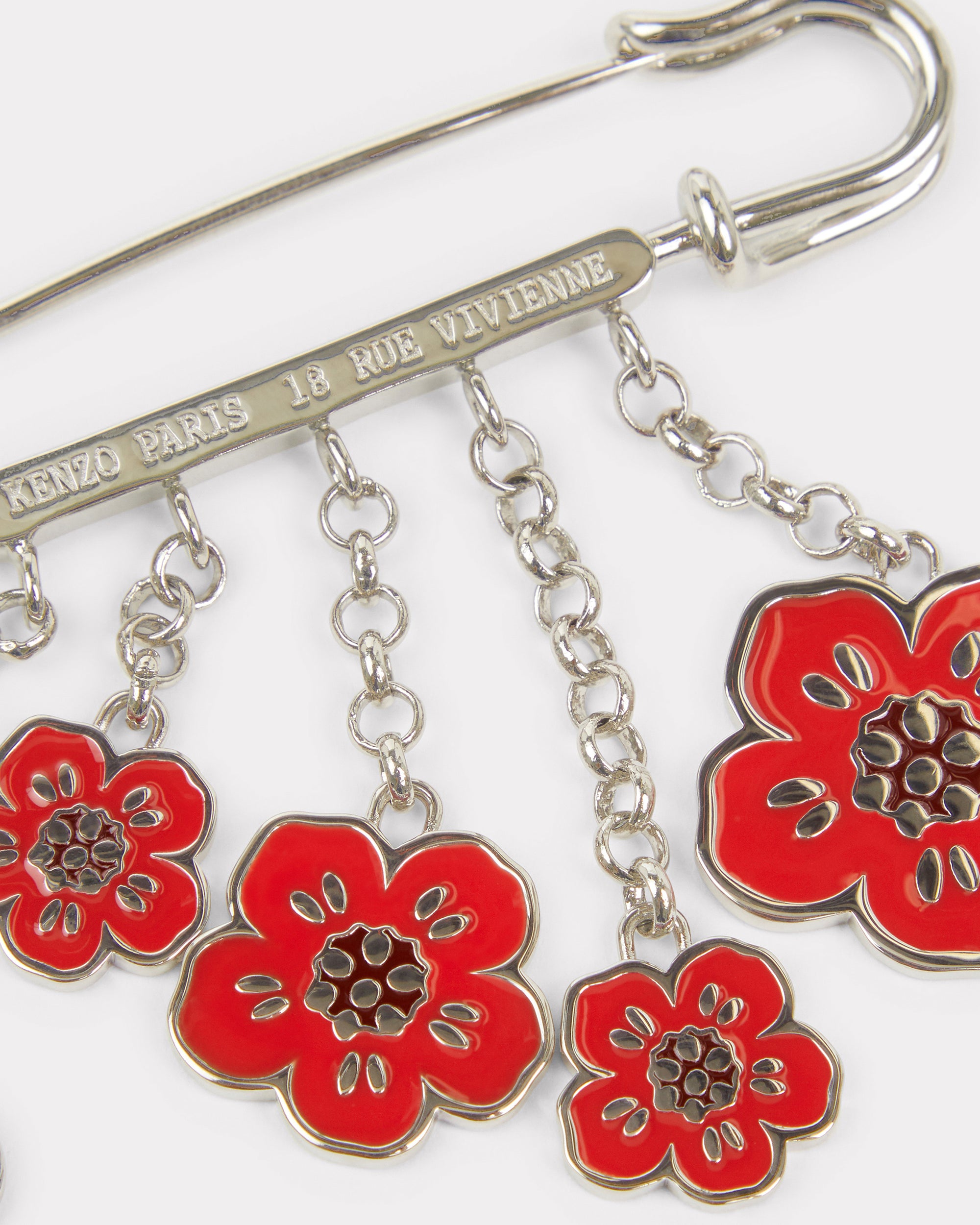 Broche "Boke Flower" - Medium Red