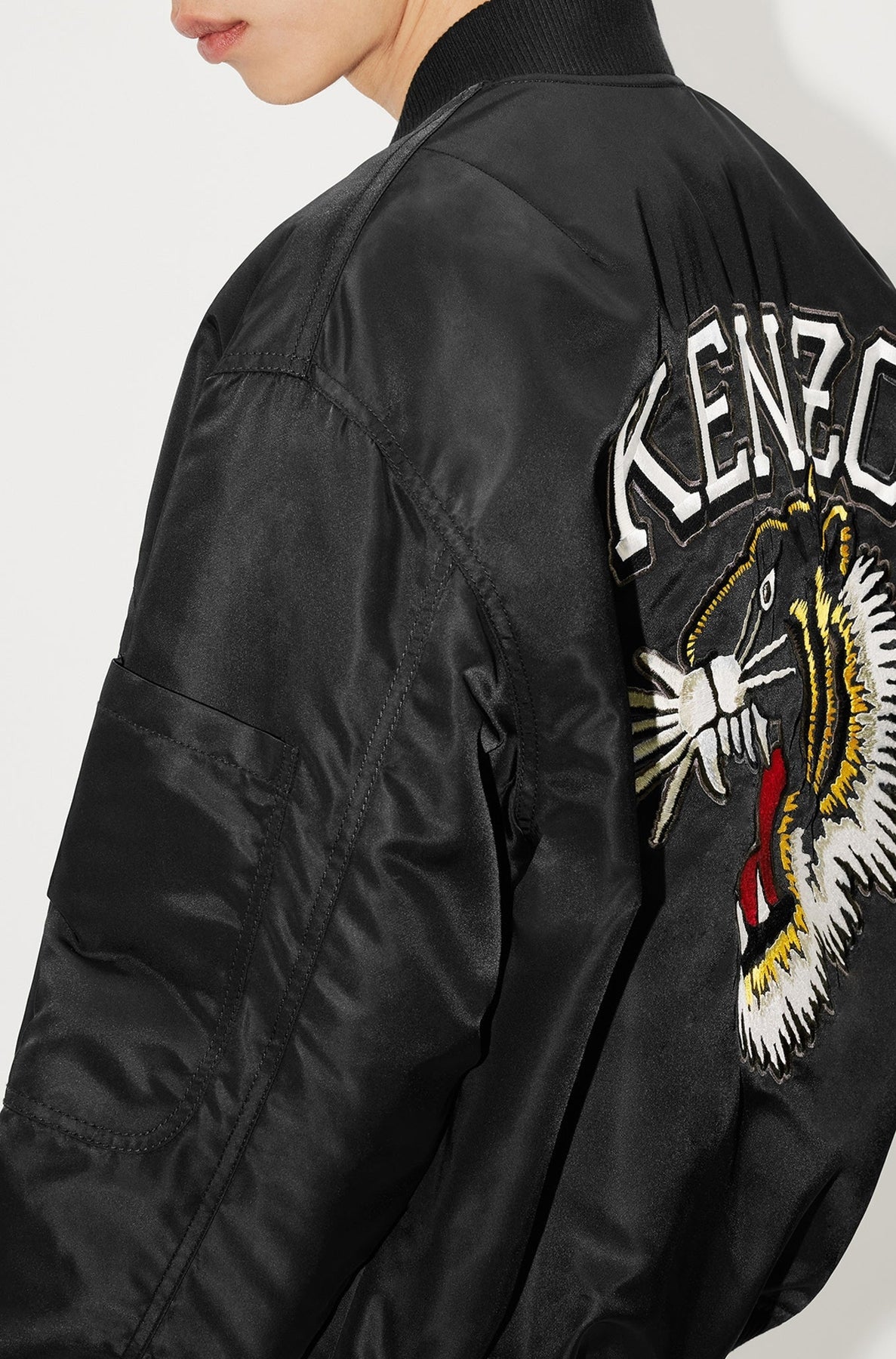 Bomber brodé "Tiger Varsity" - Black