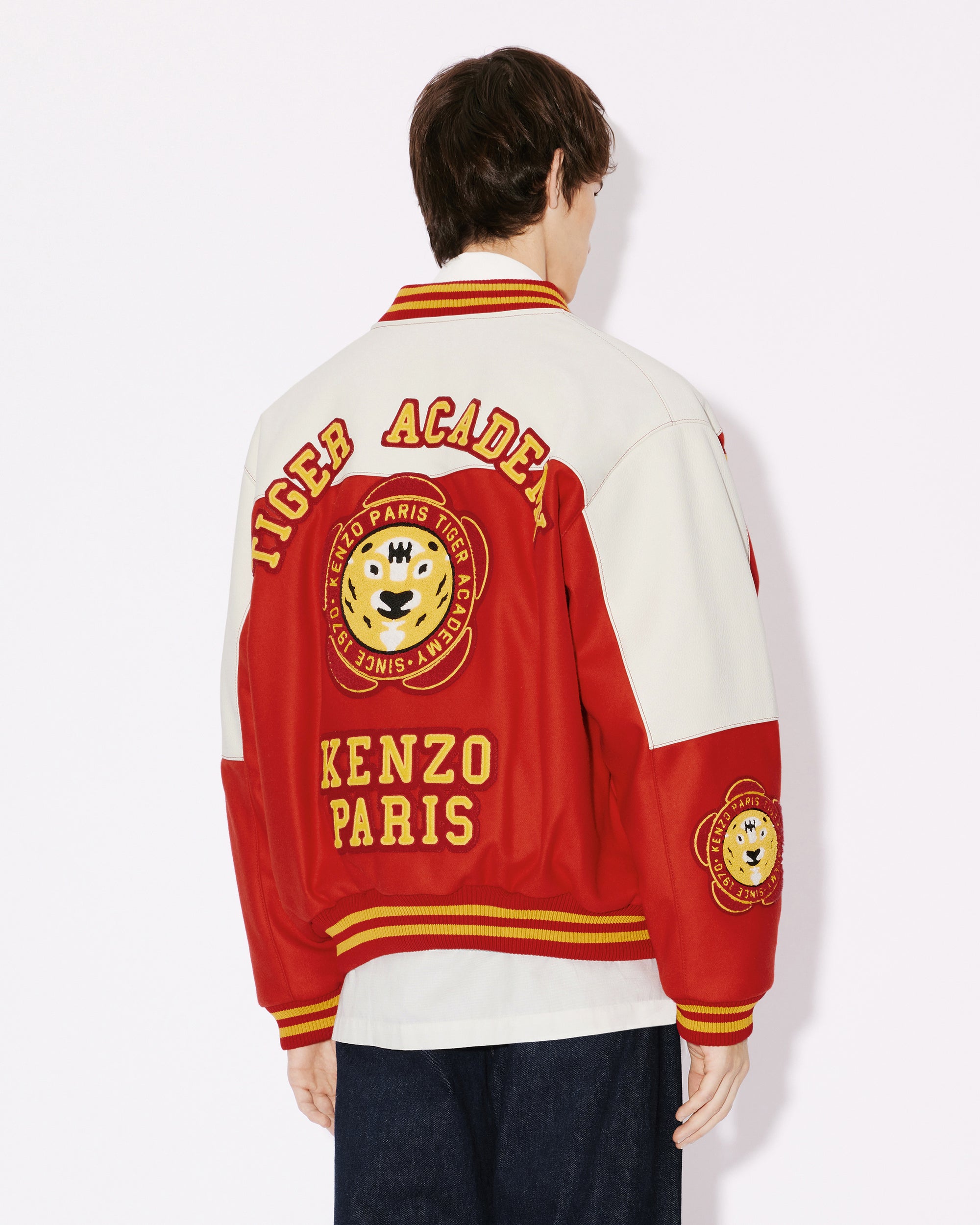 Veste varsity "Kenzo Tiger Academy" en laine - Cherry