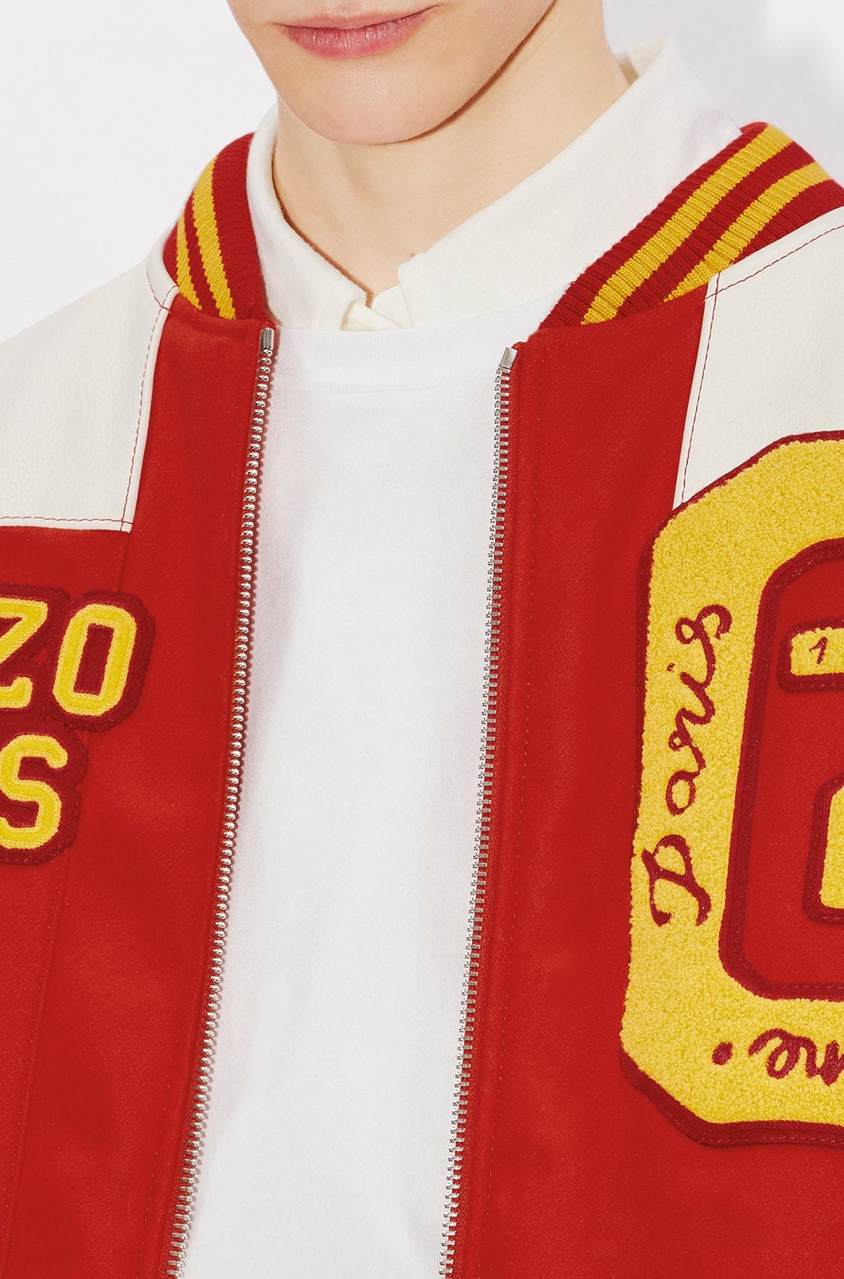 Veste varsity "Kenzo Tiger Academy" en laine - Cherry