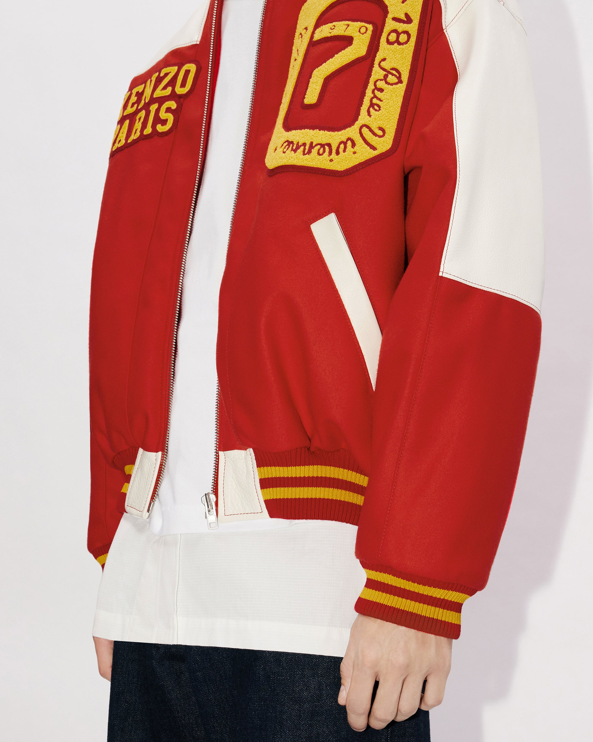 Veste varsity "Kenzo Tiger Academy" en laine - Cherry
