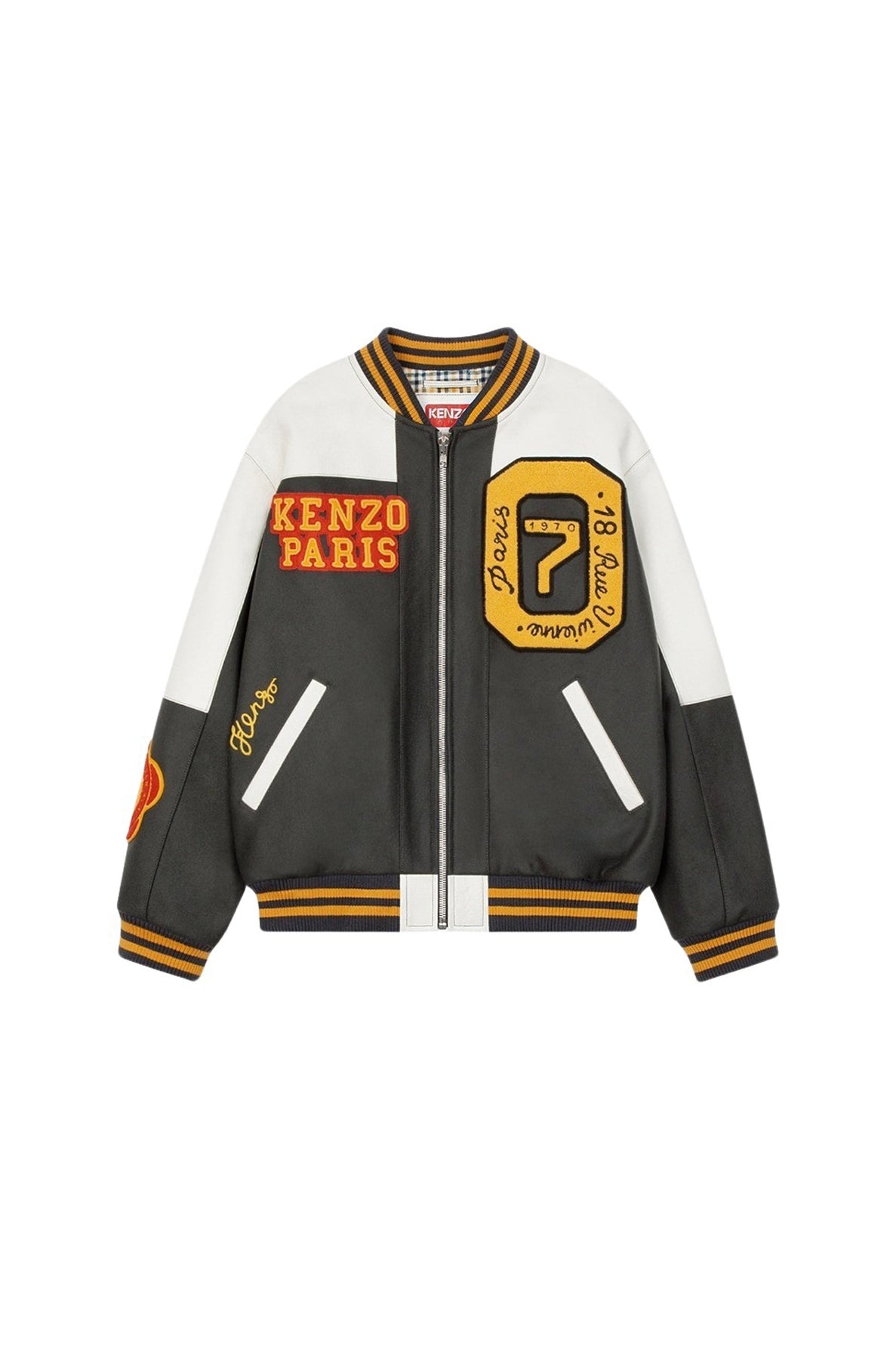 Veste varsity "Kenzo Tiger Academy" en laine - Anthracite