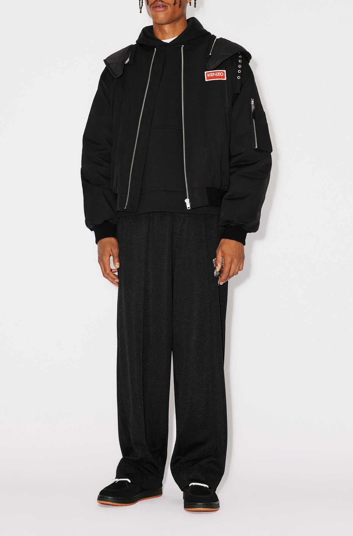 Parka courte à capuche - Black