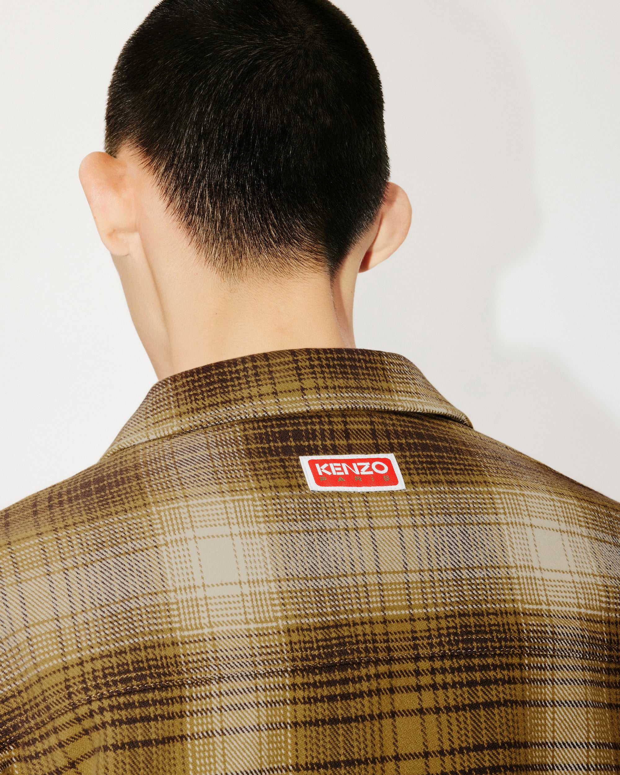 Checked Plaid Zipped Overshirt