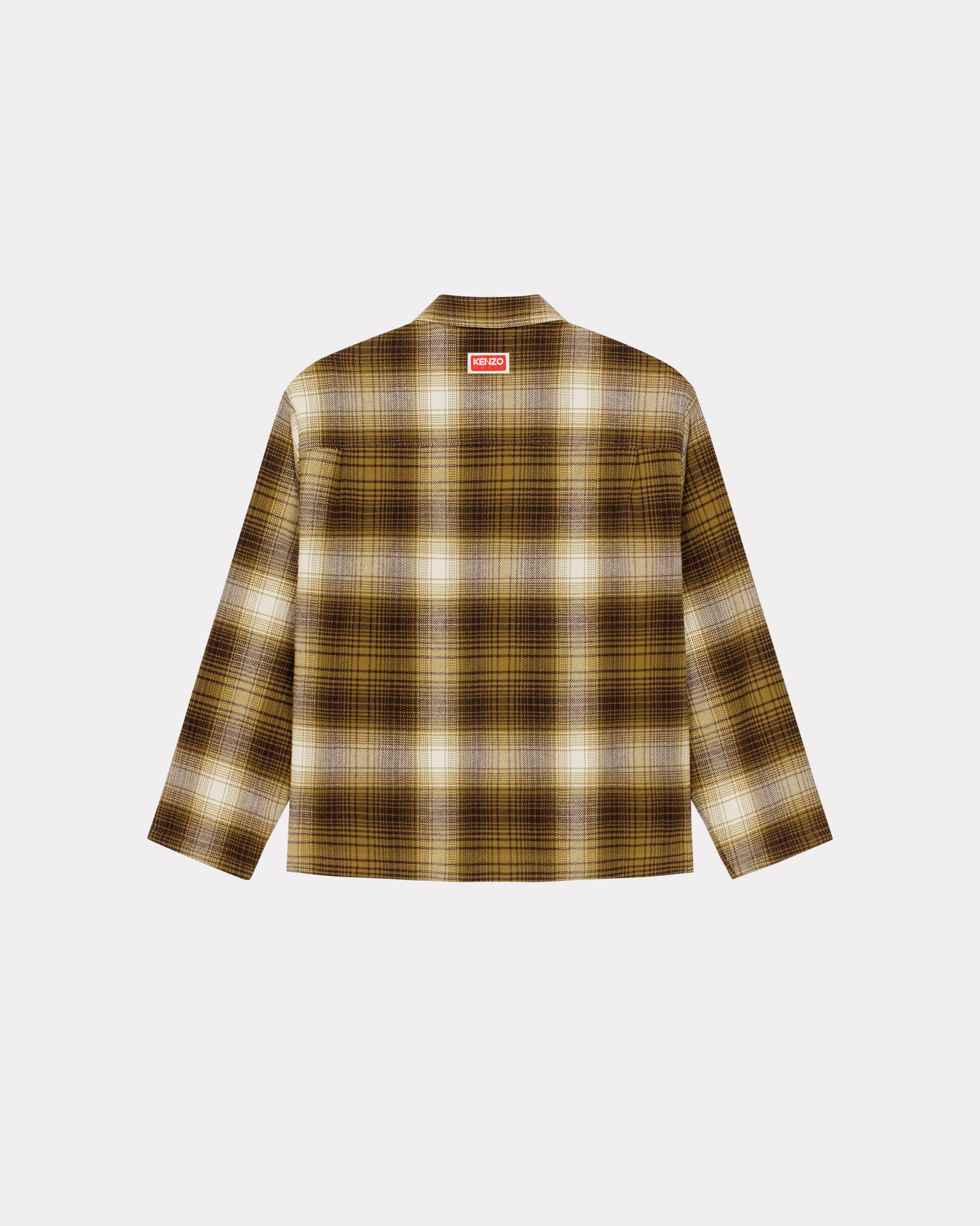 Checked Plaid Zipped Overshirt