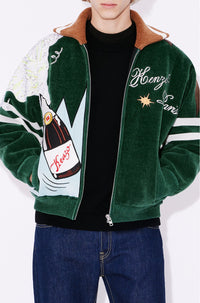 Kenzo Party' embroidered bomber - Pine
