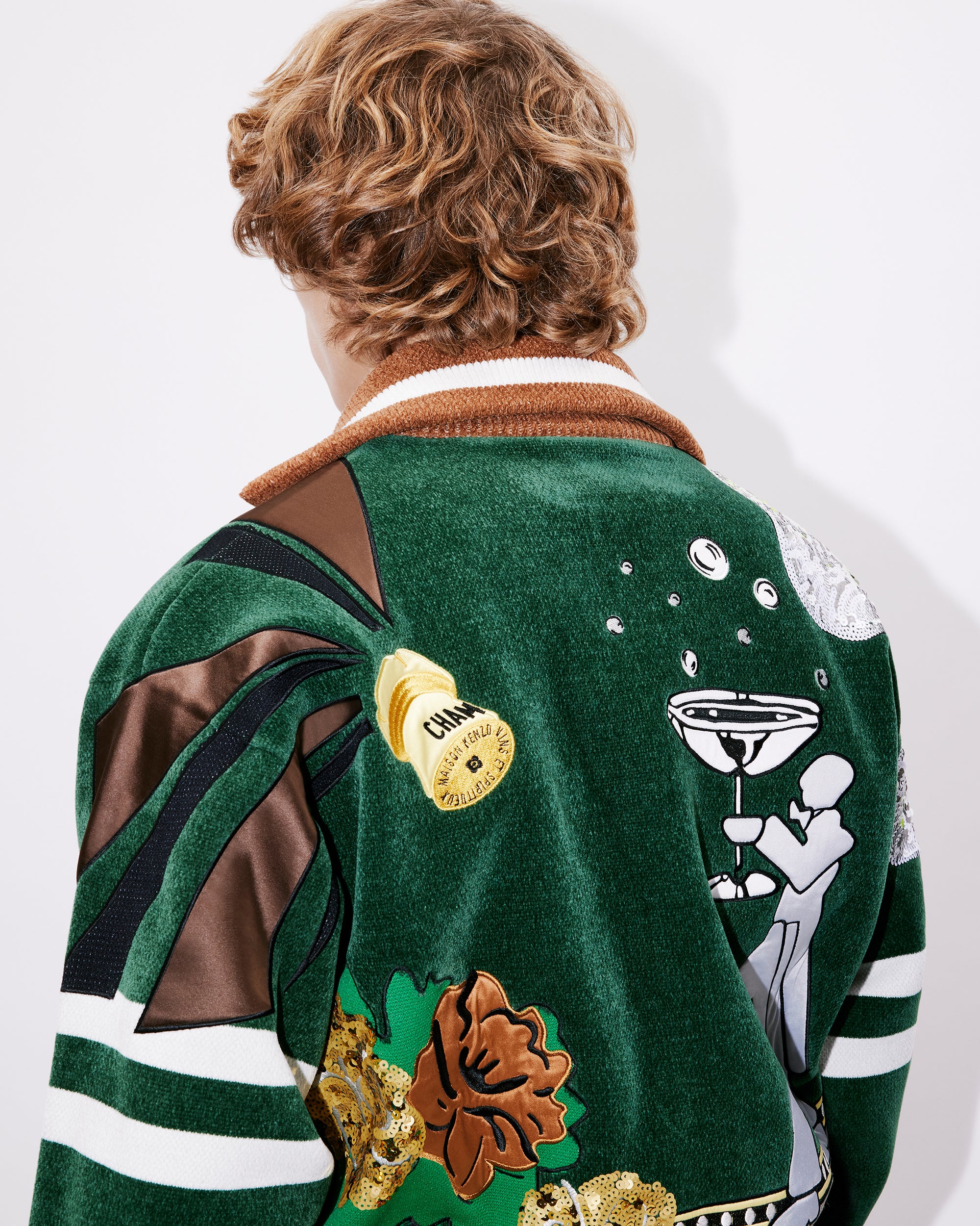 Kenzo Party' embroidered bomber - Pine