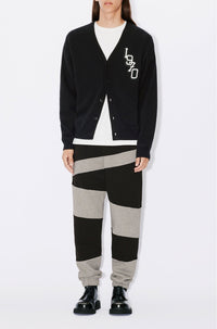 Cardigan brodé "Tiger Varsity" en laine - Black
