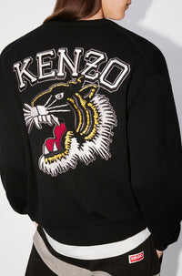 Cardigan brodé "Tiger Varsity" en laine - Black
