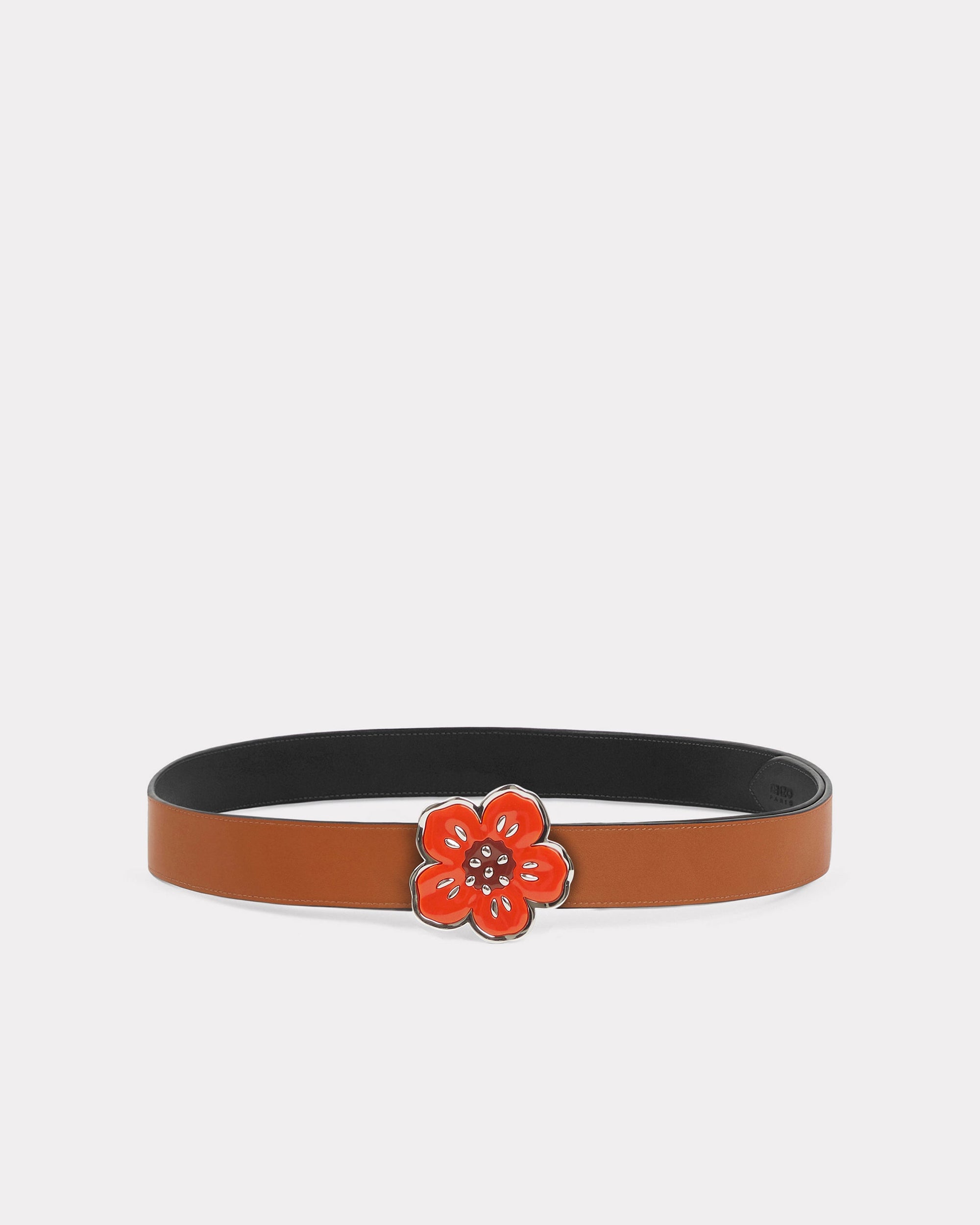 Grande ceinture réversible en cuir - Black