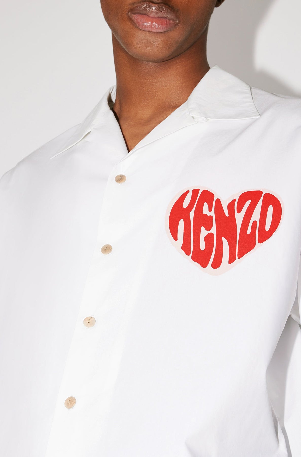 Kenzo Heart Hawaiian Shirt - White