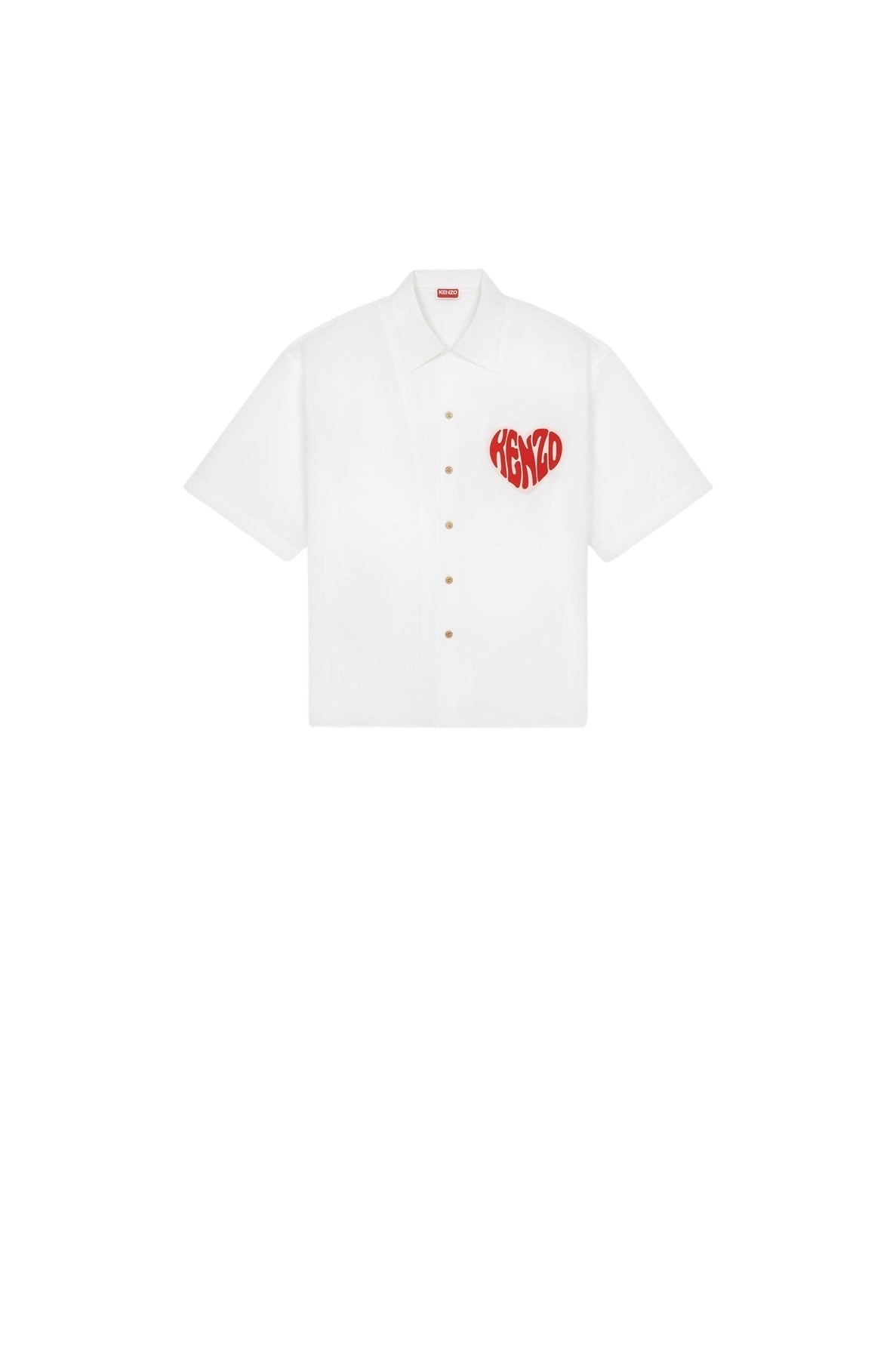 Kenzo Heart Hawaiian Shirt - White