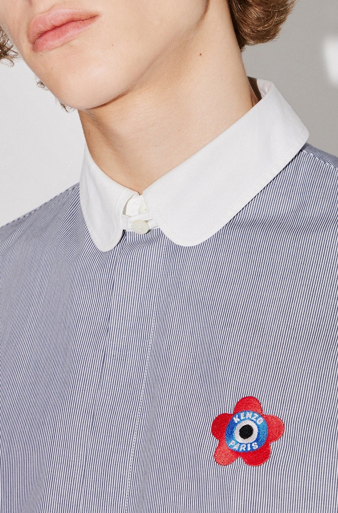 Boke Target Crest" striped shirt - Midnight Blue