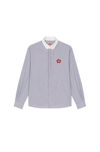 Boke Target Crest" striped shirt - Midnight Blue