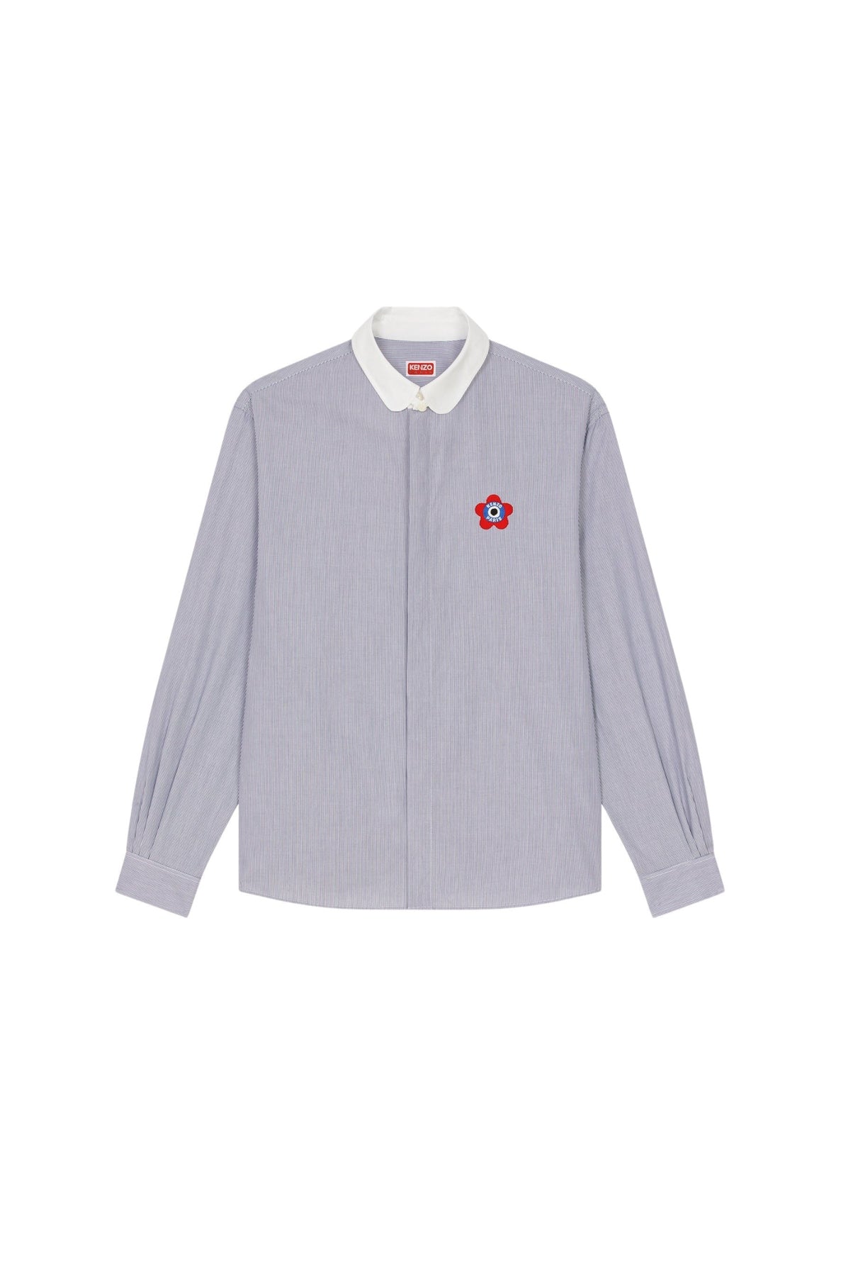 Boke Target Crest" striped shirt - Midnight Blue