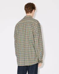 Chemise militaire de voyage à carreaux - Camel
