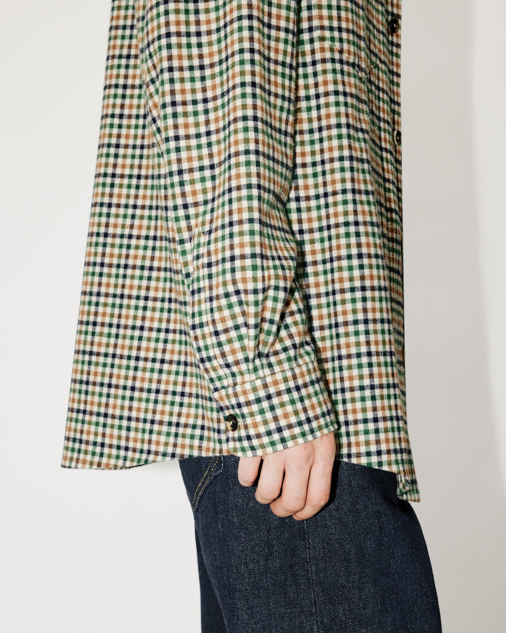 Checked Travel Military Shirt