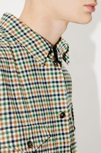 Checked Travel Military Shirt