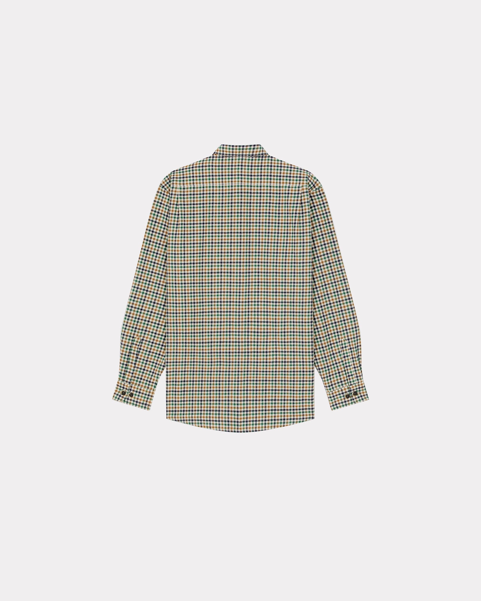 Chemise militaire de voyage à carreaux - Camel