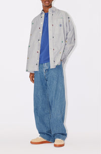 Chemise oversize "Kenzo Target" - Stone Grey