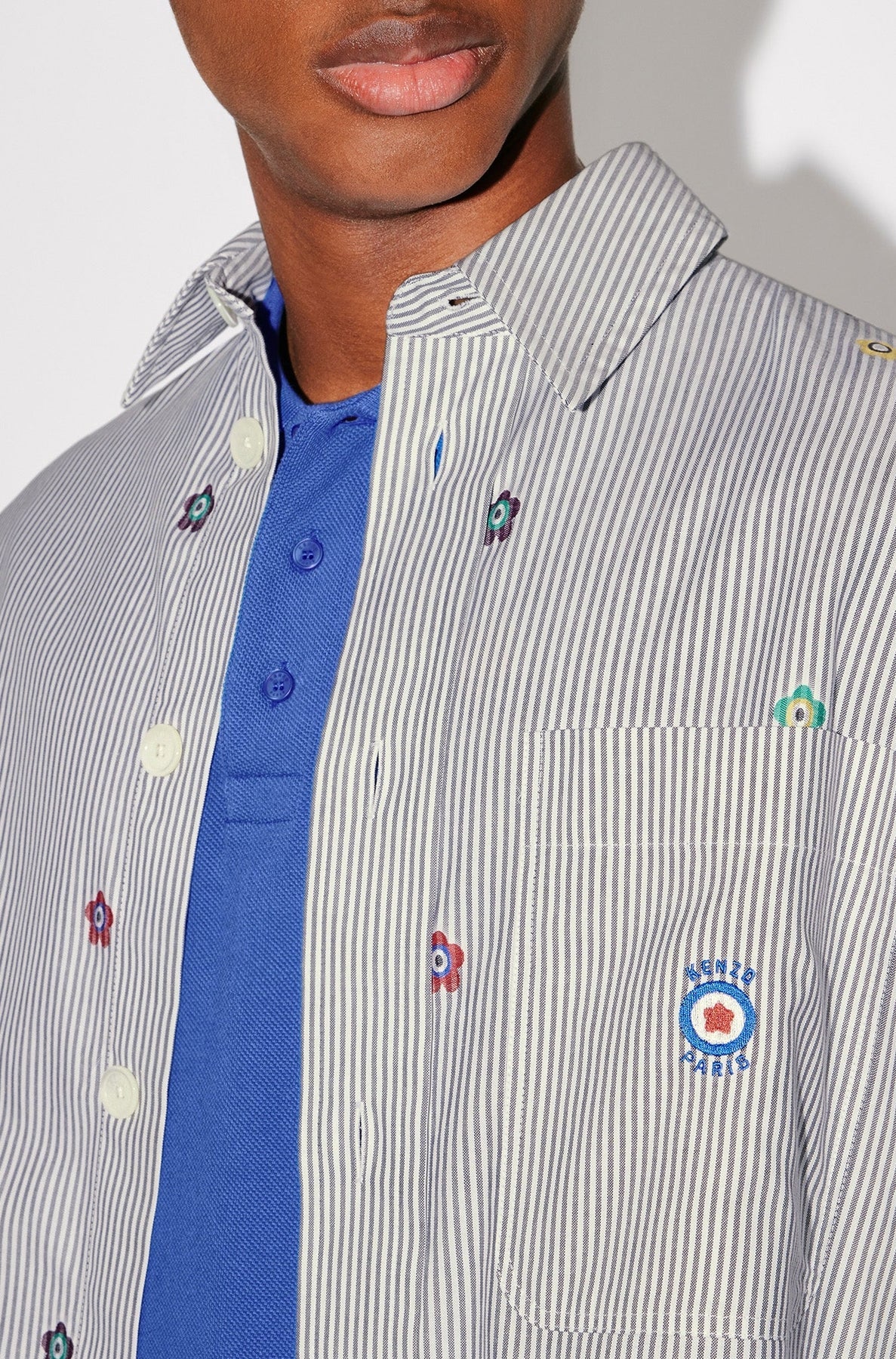 Chemise oversize "Kenzo Target" - Stone Grey