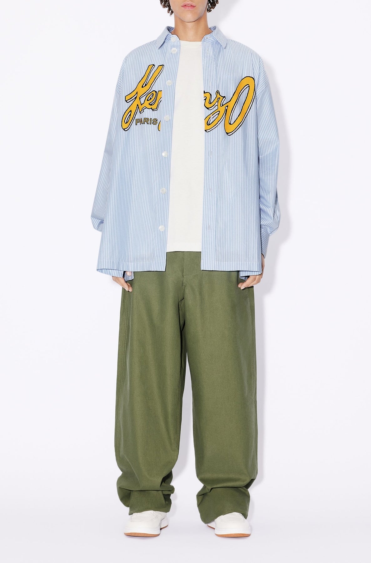 Kenzo Archive Logo Oversized Shirt - Sky Blue