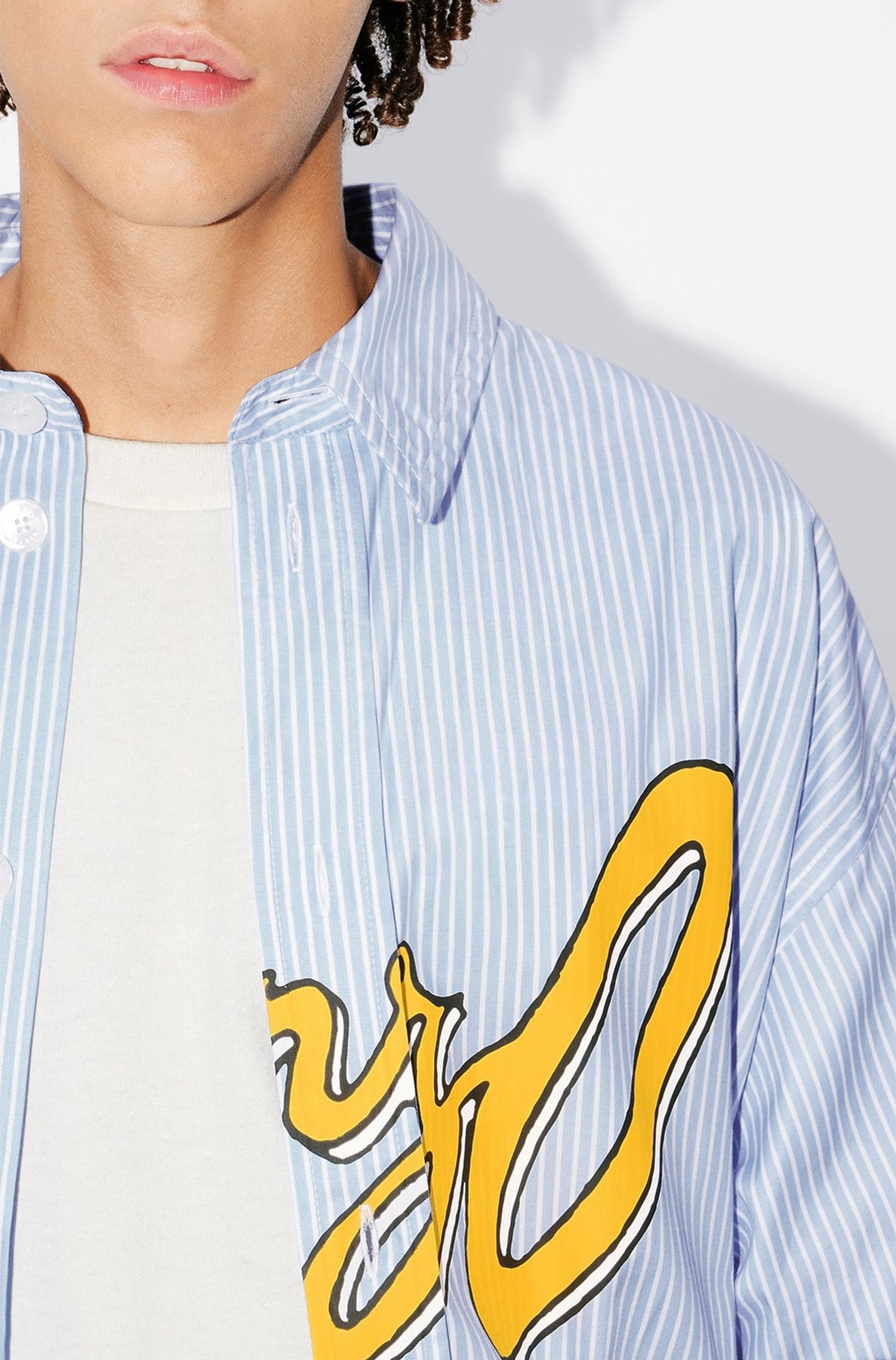 Kenzo Archive Logo Oversized Shirt - Sky Blue