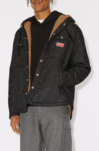 Checked Hooded Overshirt