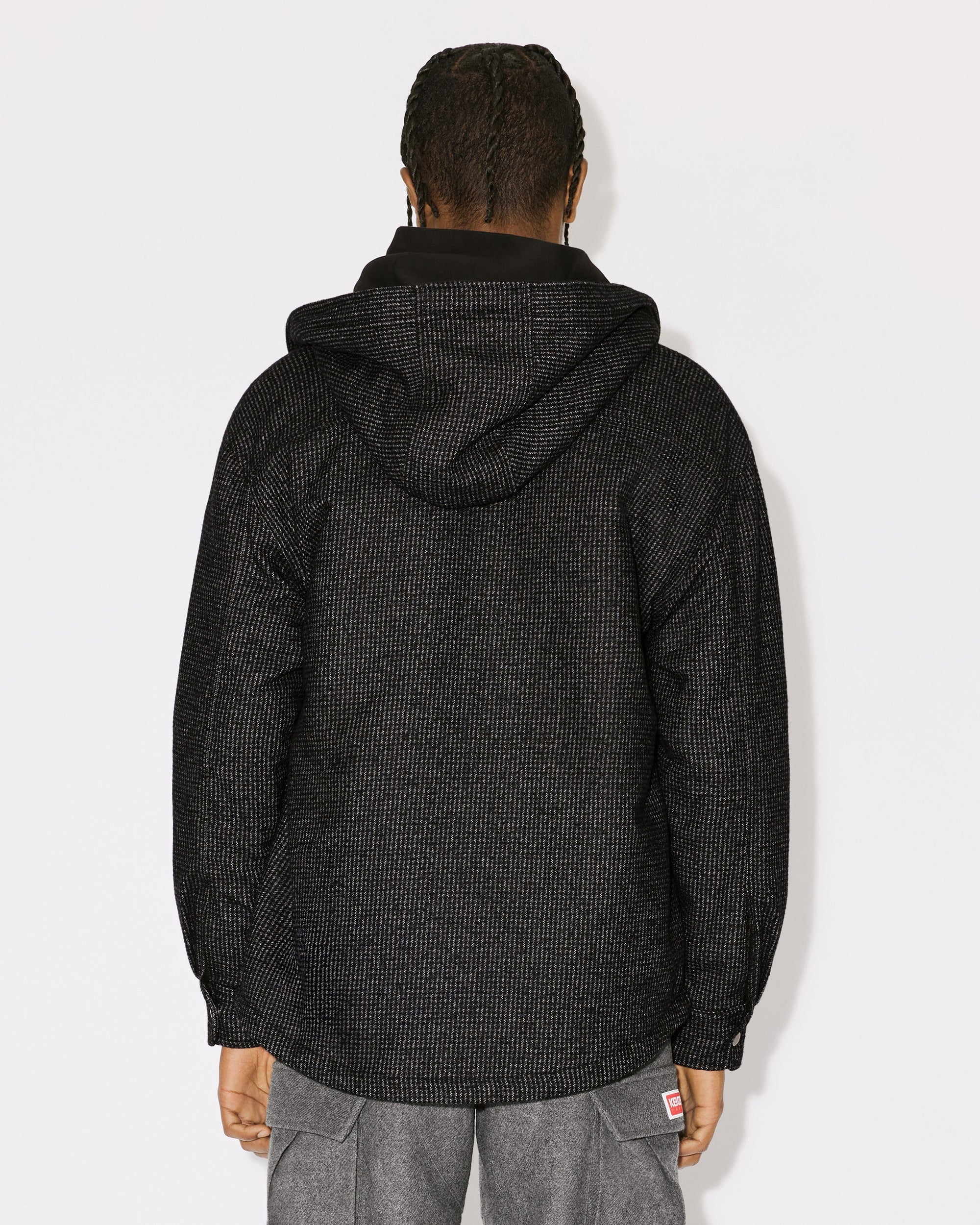 Checked Hooded Overshirt