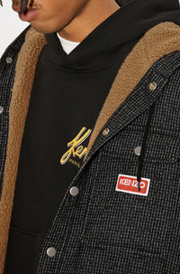 Checked Hooded Overshirt