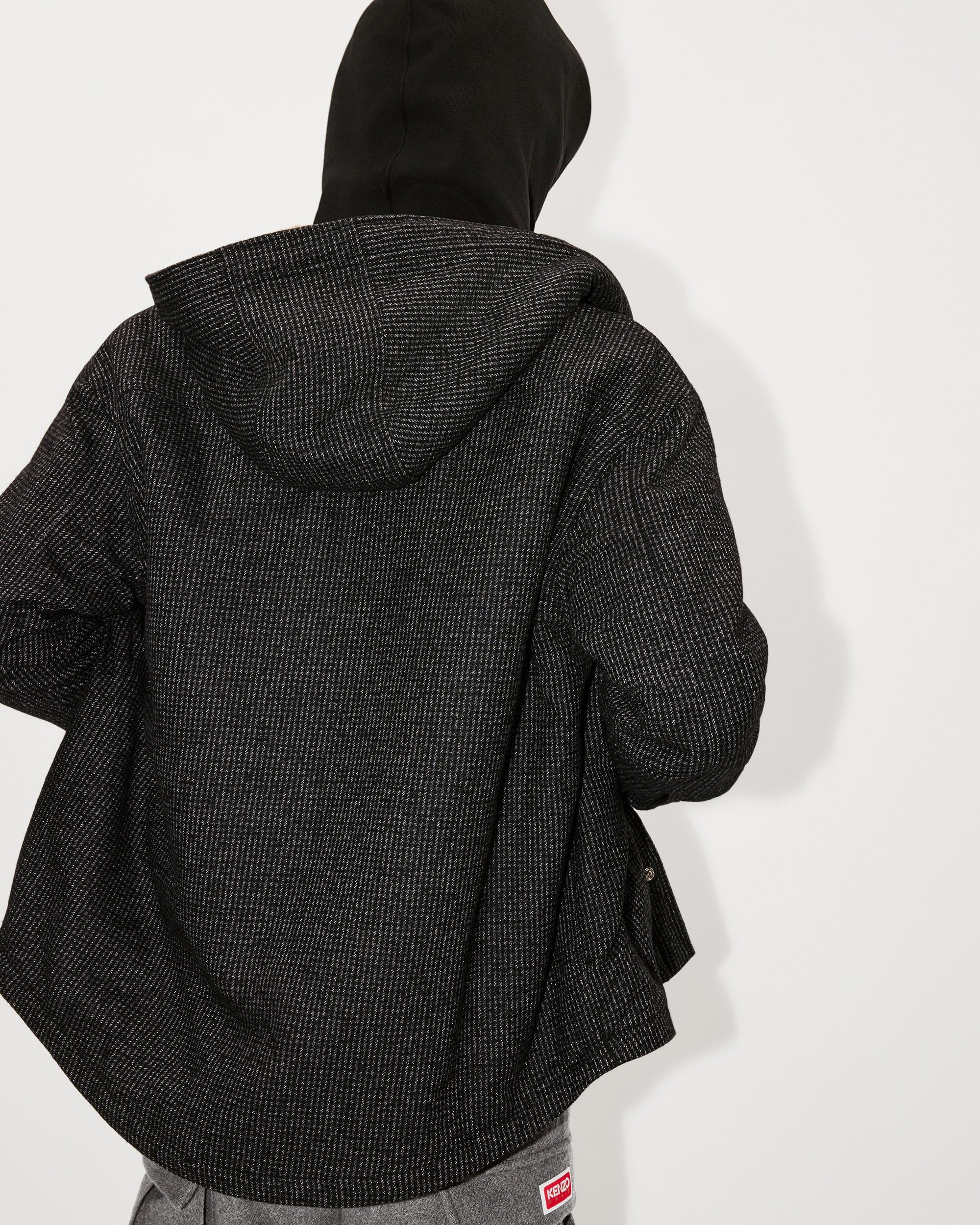 Checked Hooded Overshirt