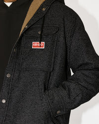 Checked Hooded Overshirt