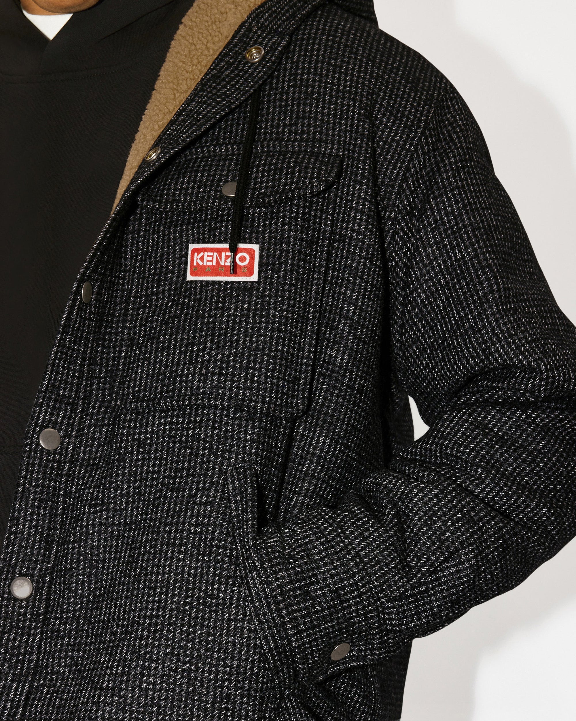 Checked Hooded Overshirt