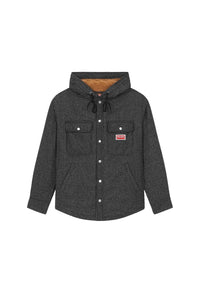 Checked Hooded Overshirt