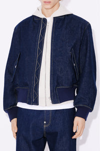 Veste bomber en denim - Rinse Blue Denim
