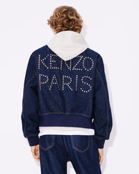 Veste bomber en denim - Rinse Blue Denim